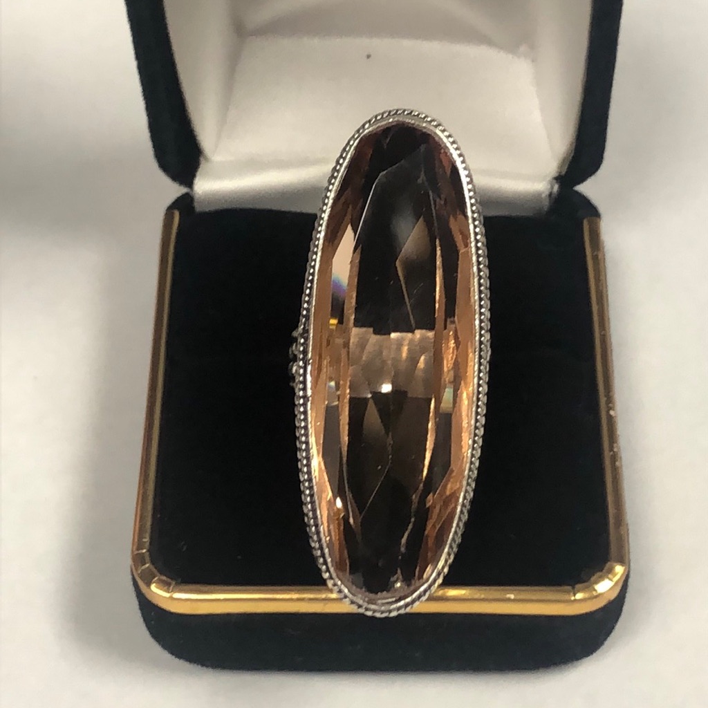 Peach Topaz Ring